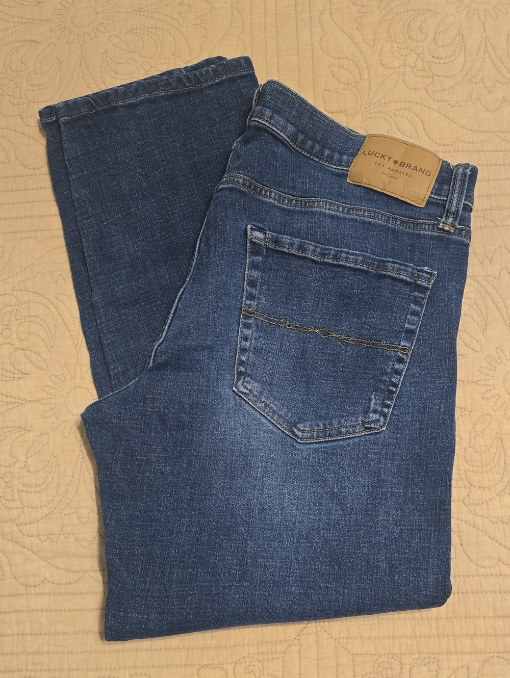 Lucky Brand Men's 110 Slim Fit Stretch Jeans Dark Wash 36 x 27 ALTERED